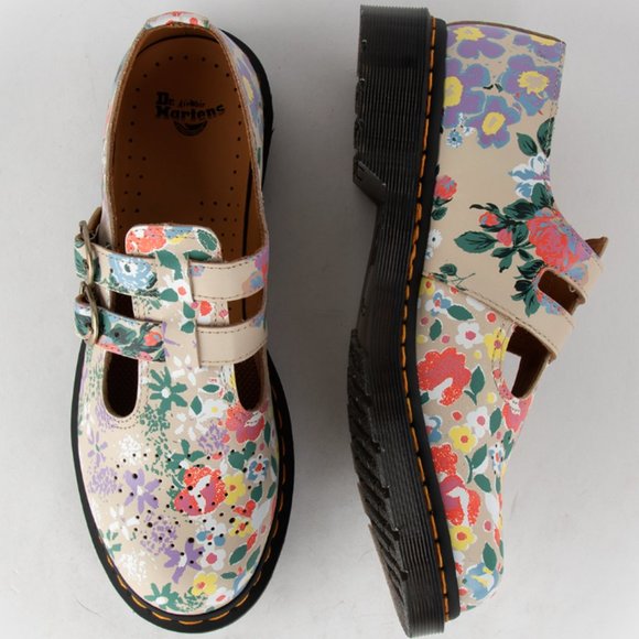 DR. MARTENS 8065 FLORAL MASH UP LEATHER MARY JANE MSRP$170 Super Cute - Picture 15 of 16